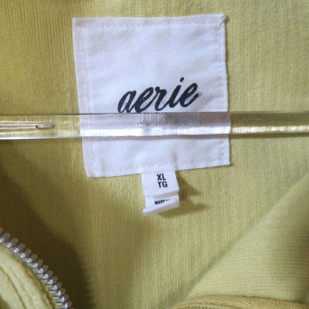 Aerie Womens Lime Green Cropped Jacket Preppy Summer Party Layering Size XL - Picture 2 of 9